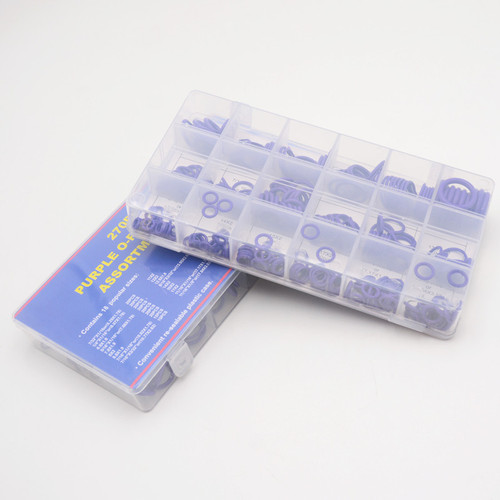 18-grid 270pcs rubber ring, automotive air conditioning compressor sealing ring, durable O-ring repair box, seals