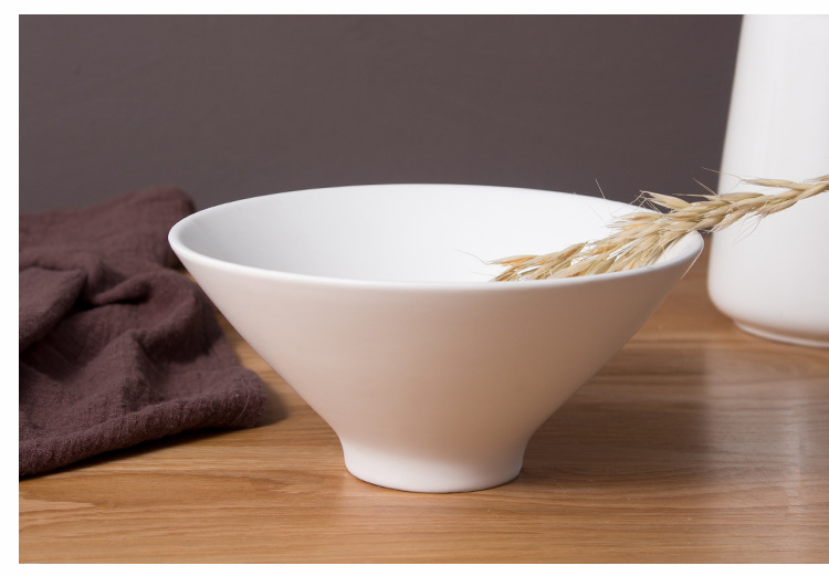 8寸 陶瓷碗套装定制 日式家用创意拉面碗礼品瓷碗 斗笠大瓷面碗