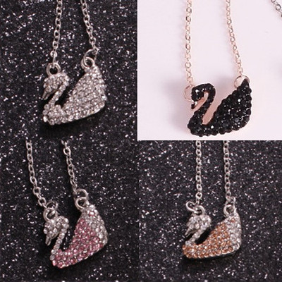 Korean Edition swan Necklace Full bore lady modelling Pendant clavicle Simplicity Diamond have cash less than that is registered in the accounts Jewelry wholesale
