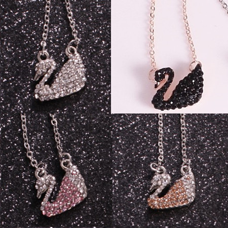 Korean Edition swan Necklace Full bore lady modelling Pendant clavicle Simplicity Diamond have cash less than that is registered in the accounts Jewelry wholesale