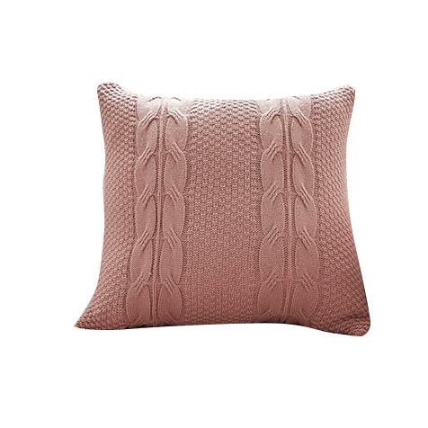 臻坊- 双麻花风格靠枕毛线创意家居沙发靠垫套抱枕壳