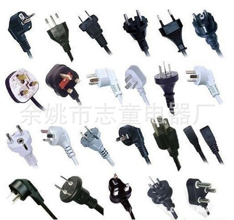 厂家直销欧美日韩国标两三芯插头线PVC弹性体TPU螺旋弹簧线电源线