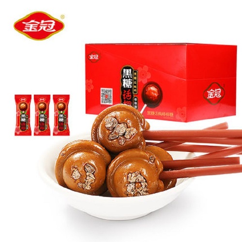 Jin Guan Food Black Sugar Plum Candy Sticks Holiday Candy Gift for Children Snack Pack Wedding Happiness Candy Wholesale