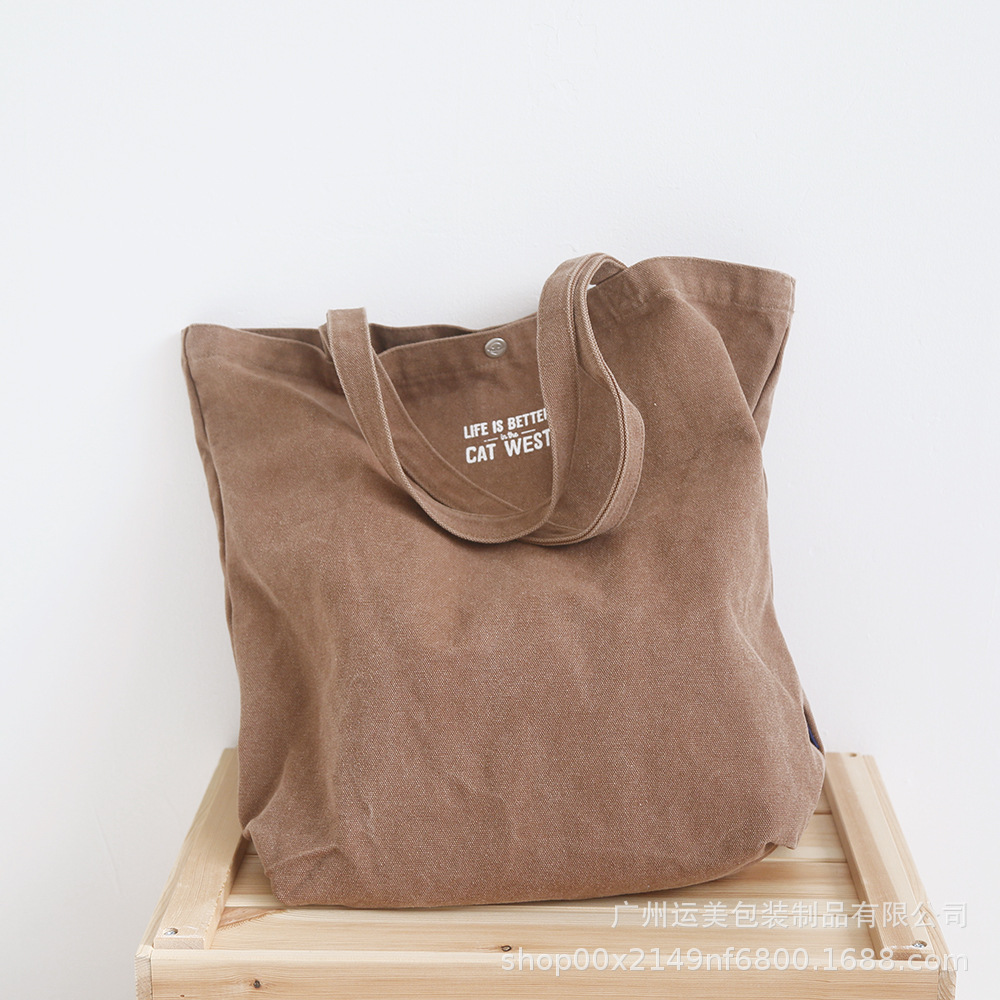 创意全棉帆布包 时尚购物袋 印花棉布袋 手提帆布袋logo
