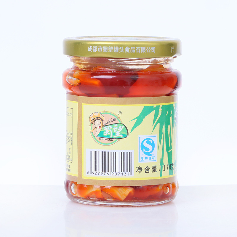 quality goods Wang Shu spicy Crispy bamboo shoots 170g Glass bottled Crispy bamboo shoots Sichuan Province specialty Delicious Bamboo shoots wholesale Direct selling