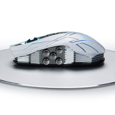 劍聖壹族可配重無線充電機械式遊戲鼠標男女生適用台式筆記本靜音