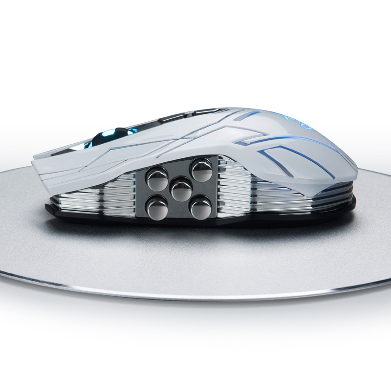 劍聖壹族可配重無線充電機械式遊戲鼠標男女生適用台式筆記本靜音