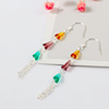 Accessory, crystal earings, earrings with tassels, silver 925 sample