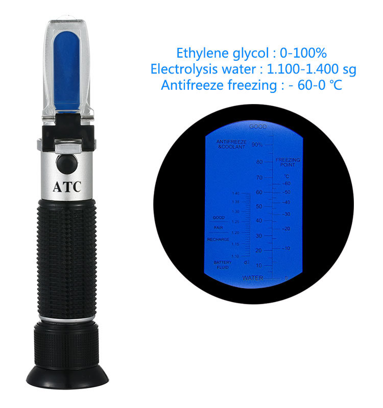 乙二醇防冻液冰点-60-0°C仪工具电解水的冰点浓度检测器折射计