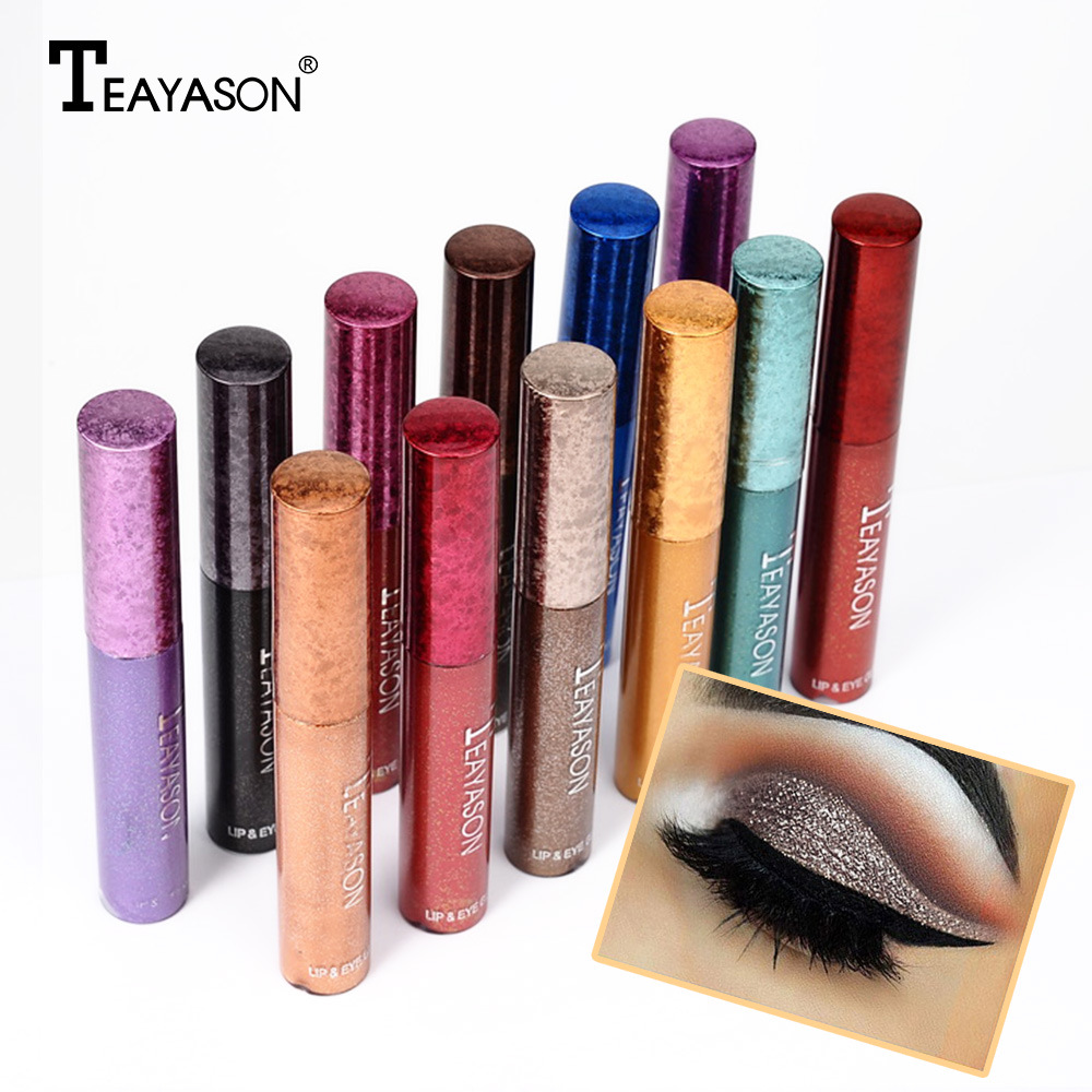 Sombra de Olhos Sombra de Olho Cores Brilhante Pearlescent Olho Maquiagem Diamante Brilho Labial Líquido Água Deitado Silkworm Caneta 12 Cor 11 High Quality Beleza e saúde