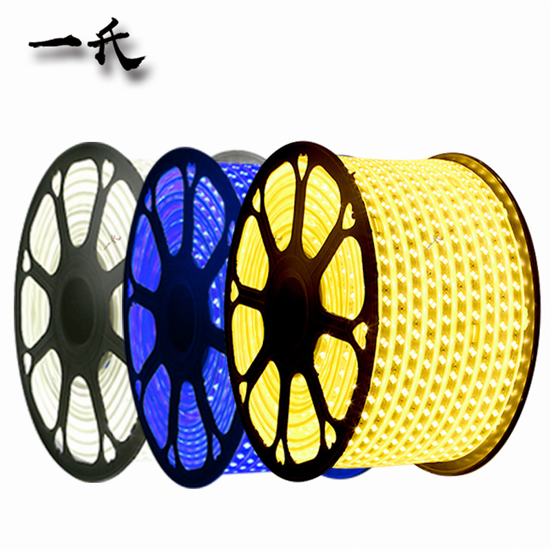 led Light belt 5050 Waterproof high pressure 2835 Double row, three row 220V a living room Cainihong Flexible LED Light Bar