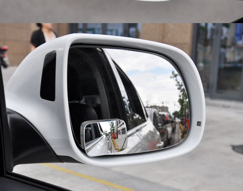 Car Small Round Mirror, Reversing Mirror, High-Definition Frameless Blind Spot Mirror, Wide-Angle Auxiliary Rearview Mirror, Practical Car Accessory