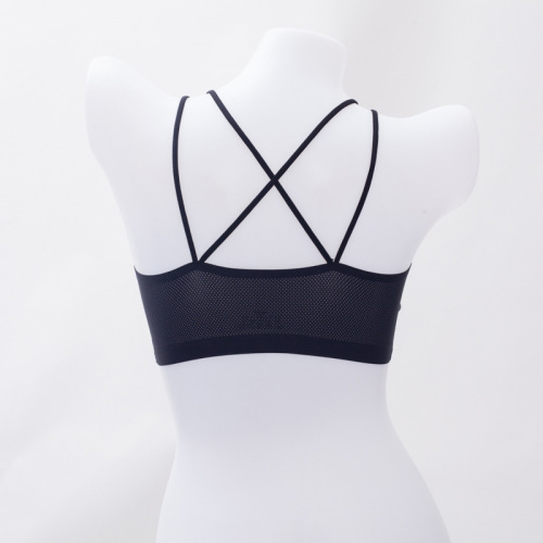Backless ice silk breathable cross-training base layer thin non-showing one-piece seamless push-up bralette no underwire bra