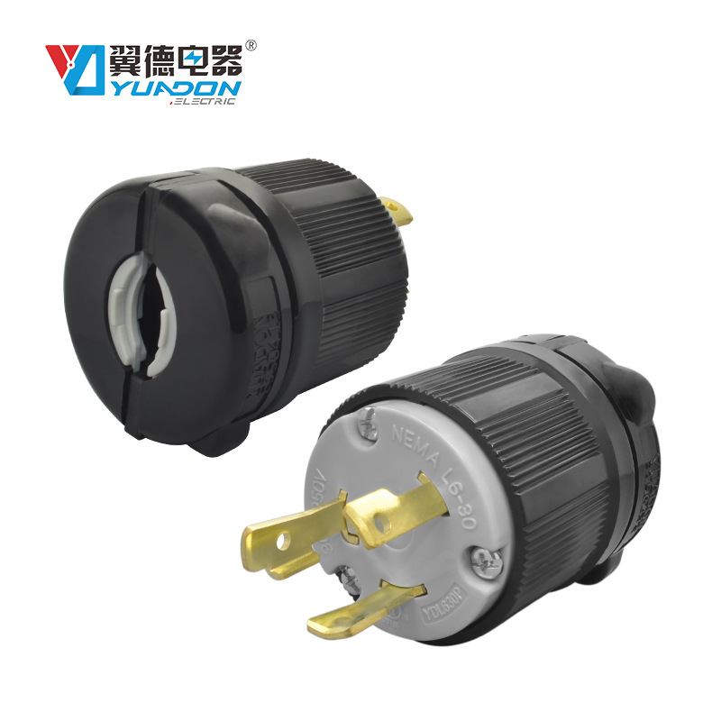 yuadon Wing Tak Electrical appliance manufacturers Authenticate American style Tripolar Plug NEMA L 6-30P Lock plug
