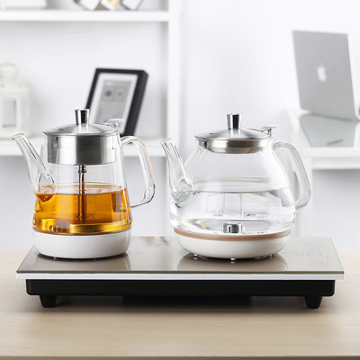 電熱水壺全自動底部上水 煮茶器玻璃蒸茶器 自動保溫家用電茶具