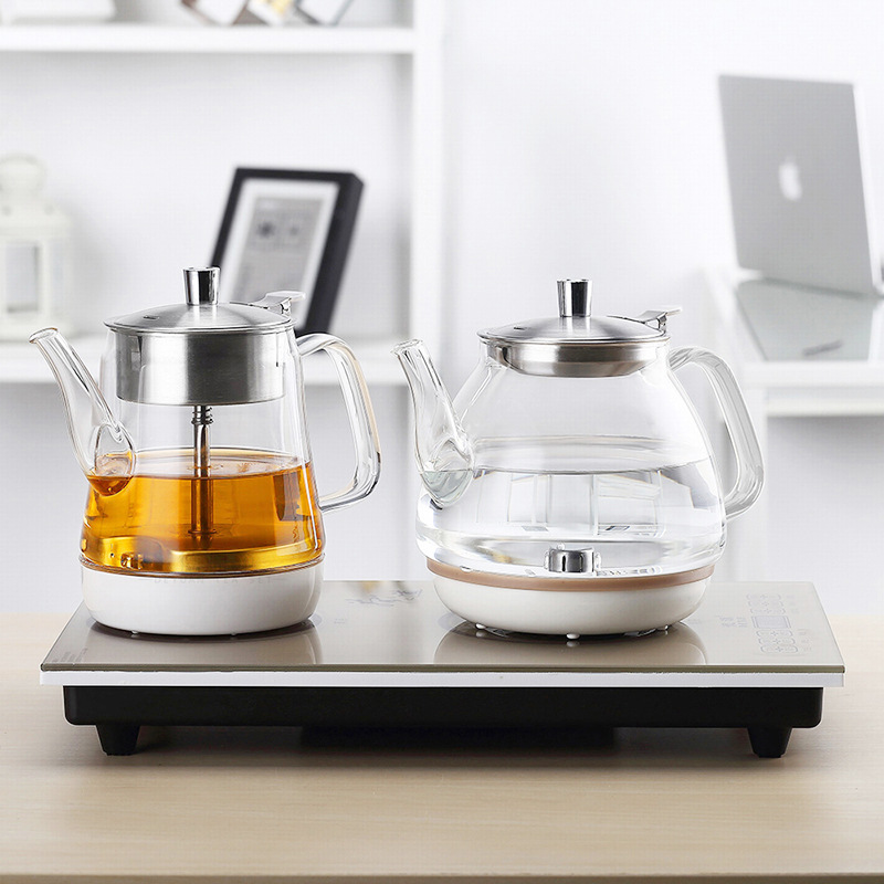 電熱水壺全自動底部上水 煮茶器玻璃蒸茶器 自動保溫家用電茶具