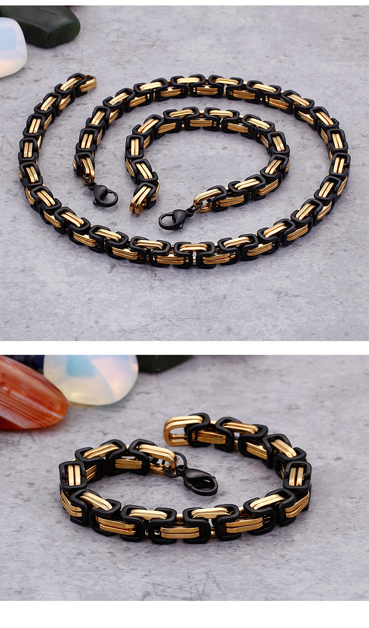 personalized hip hop stainless steel domineering emperor chain men's bracelets in various specifications_voghion.com