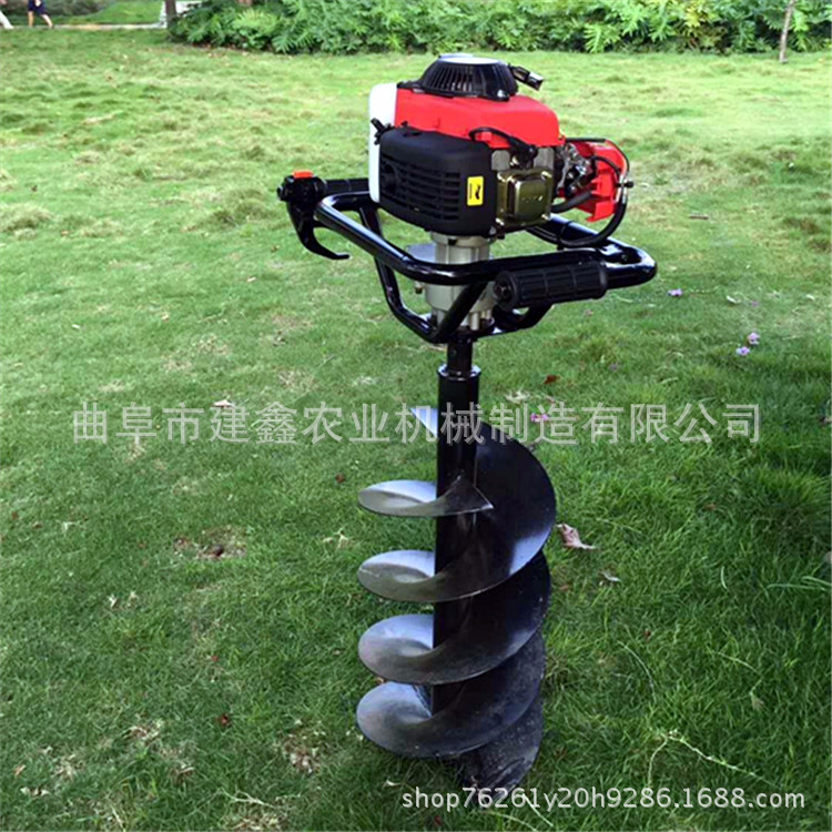 新款正品汽油挖坑机种植钻眼机手摇式地钻机多功能移栽挖洞设备-阿里巴巴