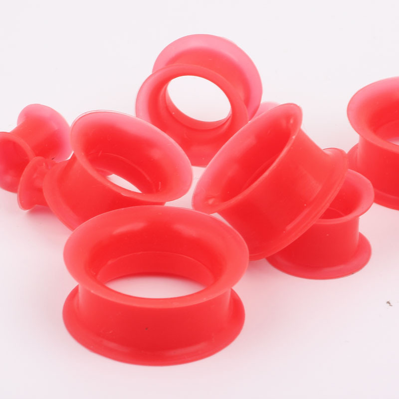 European American Style Silicone Double Horn Ear Expander 4-25mm Ear Tunnels Piercing Jewelry Wholesale detail image 8