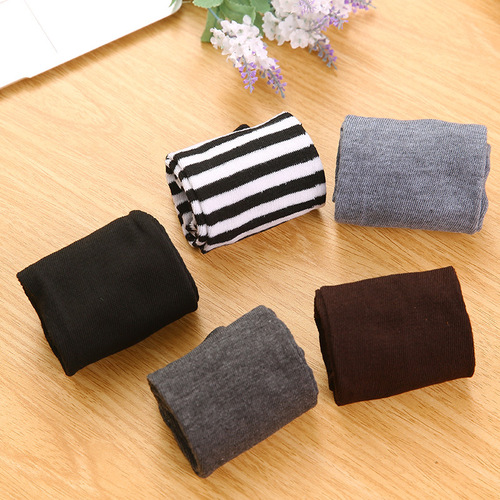 Winter Korean style striped fingerless gloves with holes, wrist guards and sleeves, warm and anti-dirty sleeves, extended arm guards, warm gloves