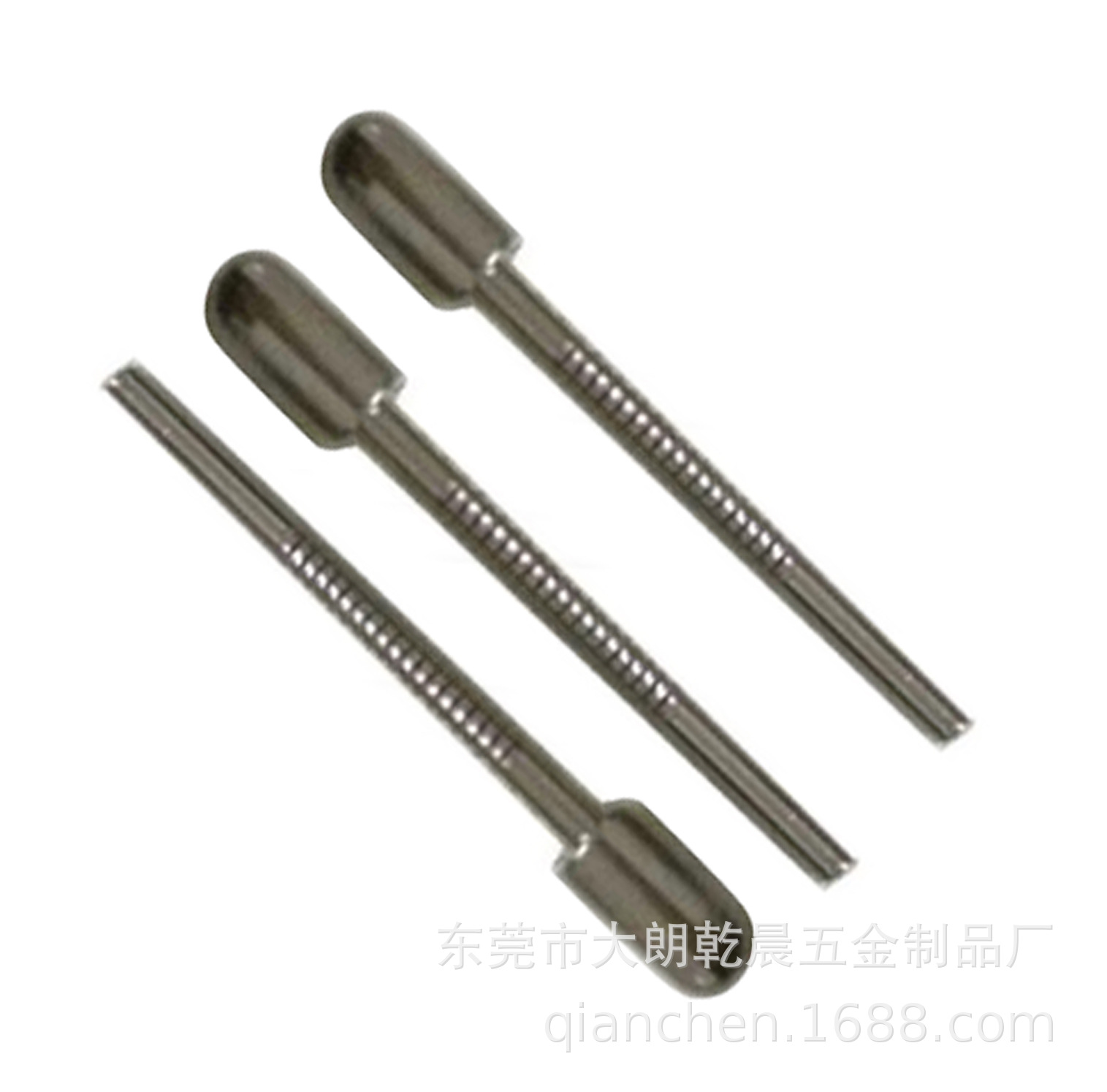 东莞厂家直销4.0*2.1*45圆头滚花欧规五金插脚 适配器连接pin脚