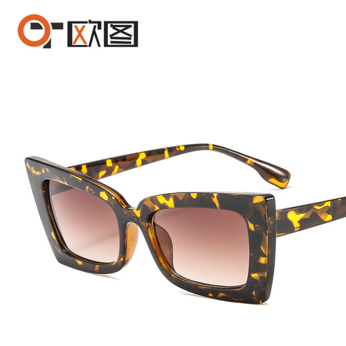 New square frame cat eye sunglasses 9019 colorful fashionable sunglasses for men and women cross-border color sunglasses