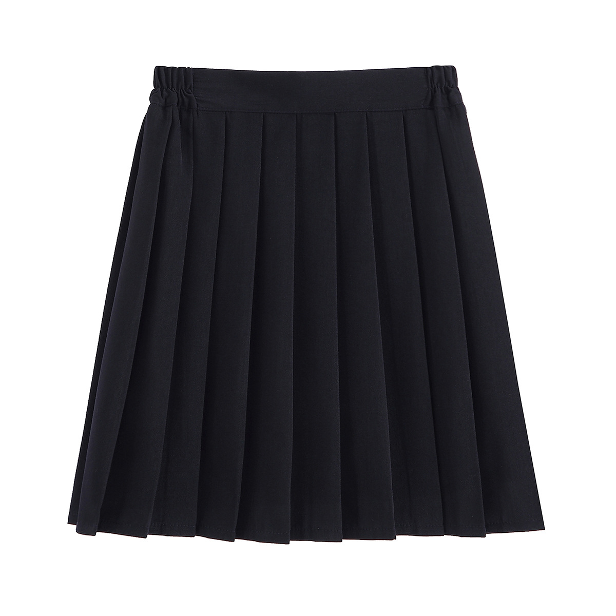 Basic JK uniform skirt Japanese college style short skirt student loose waist black pleated skirt spring female