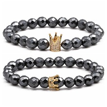 Fashion Black Gallstone Magnetic Bracelet Wholesale display picture 1