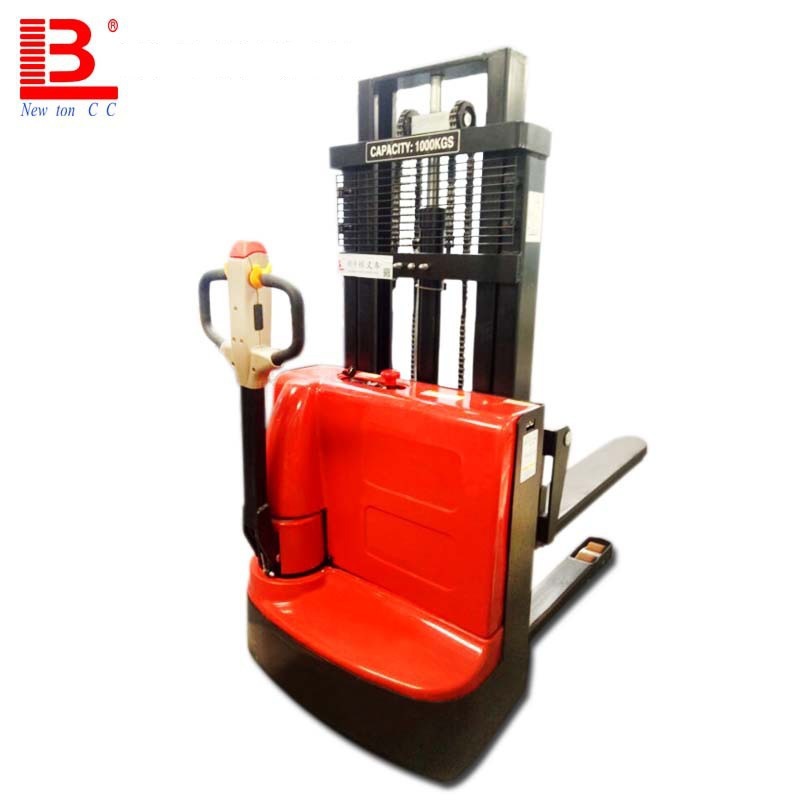 NEW TON C C行走式电动堆高车 自动升降叉车 充电式液压堆垛叉车|ms
