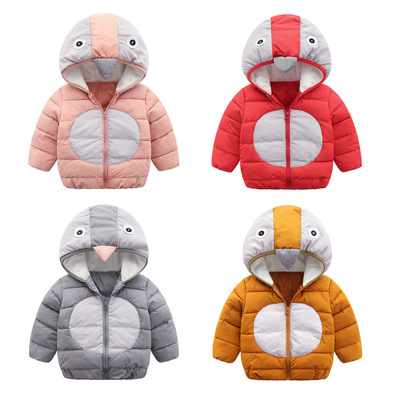 winter Children's clothing men and women children Child Children Cartoon Hooded Down cotton-padded clothes baby keep warm Cotton coat