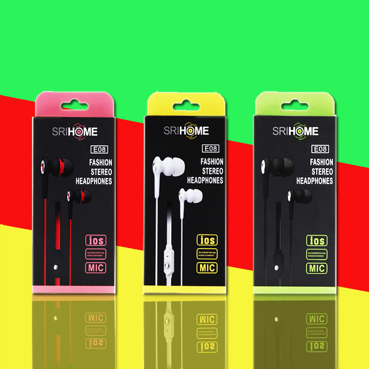 new pattern E08 Eat chicken game Bass headset In ear Android mobile phone currency Movement with drive-by-wire