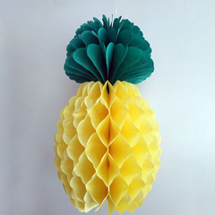 Fruit Anomaly Honeycomb Ball Pineapple Honeycomb Creative Drip Flower Party Hawaiian Festival Decoration Pineapple Honeycomb Ball