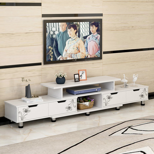 Factory direct sales simple modern TV cabinet multi-functional living room TV cabinet retractable small apartment cabinet