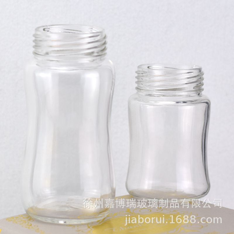 奶瓶瓶身定制图案150ml240ml婴幼儿玻璃奶瓶空瓶防胀气玻璃瓶