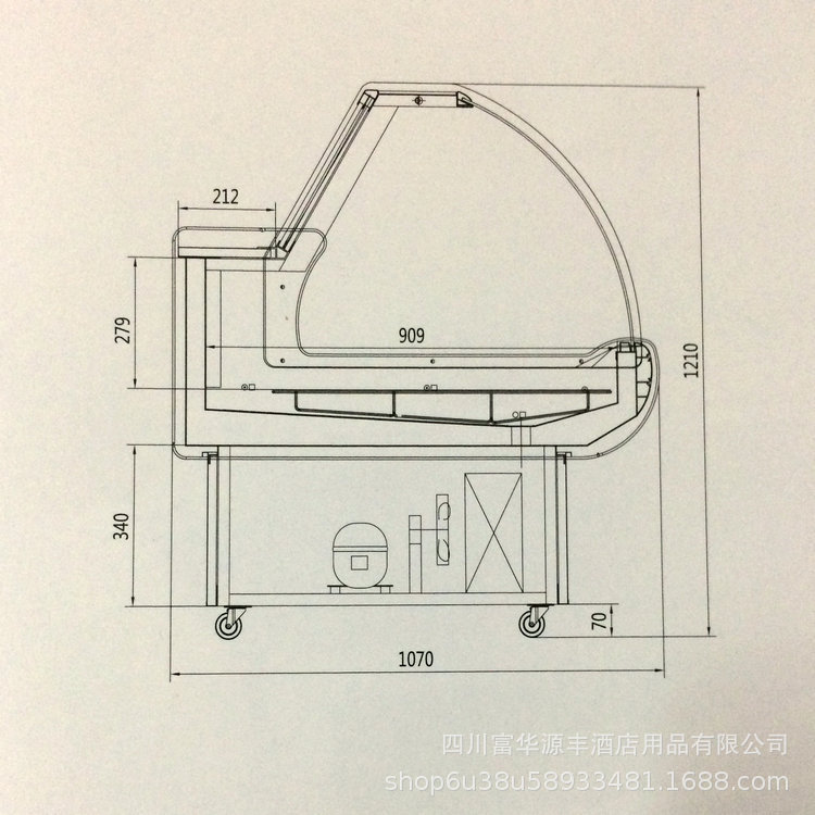 KX凯雪宝石鸭脖柜 水果冷藏展示柜 保鲜柜 熟食卤菜柜 直冷柜