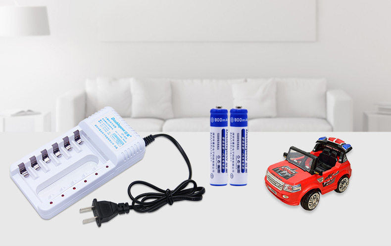 Double charger with 6 No. 7 battery set Ni-MH 1.2V battery charger can charge No. 5 AAA battery
