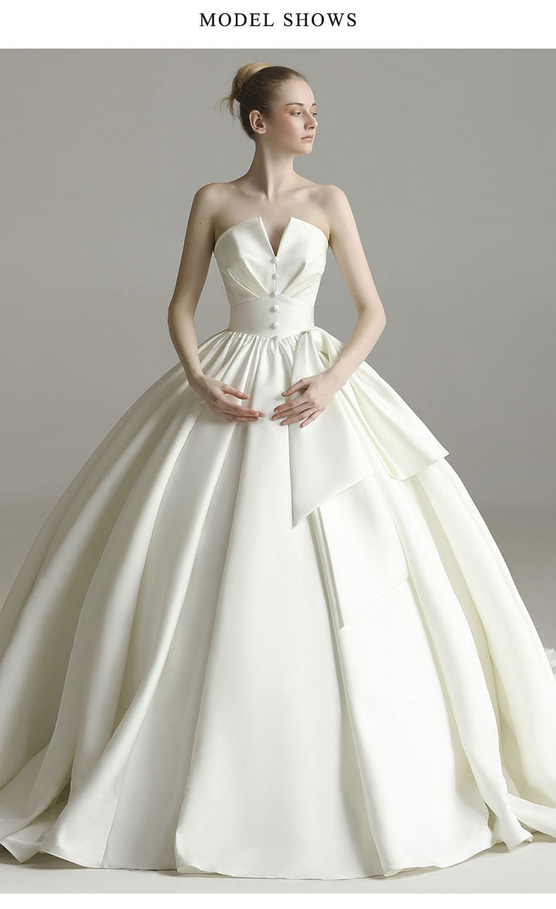 Abito da sposa donna monospalla elegante vestito da cerimonia_voghion.com