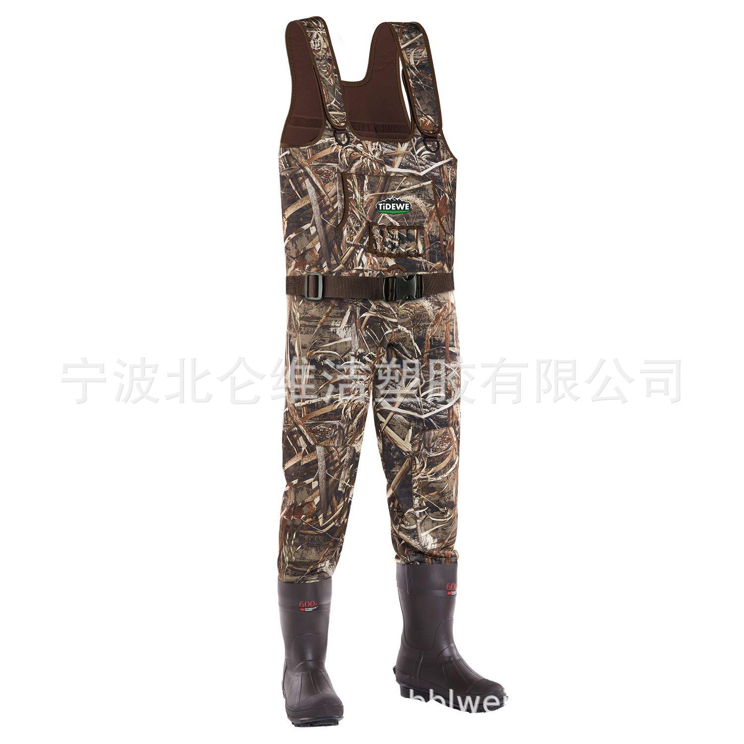 成人連體下水褲牛勃朗輕便透氣釣魚褲保暖防水褲加厚