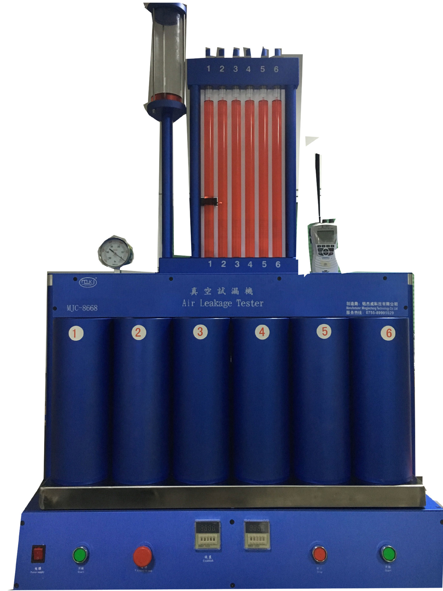 IPX7/X8抽真空自动六头真空试漏机检漏仪适用手环，智能相机