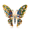 Dan Run new rhinestone brooch, Japanese and Korean wild color drip butterfly brooch new animal brooches