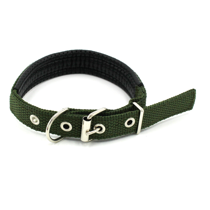 Collar de espuma para mascotas cómodo de aleación de nylon hebilla de cinturón anillo de tracción al por mayor piel suave cómodo