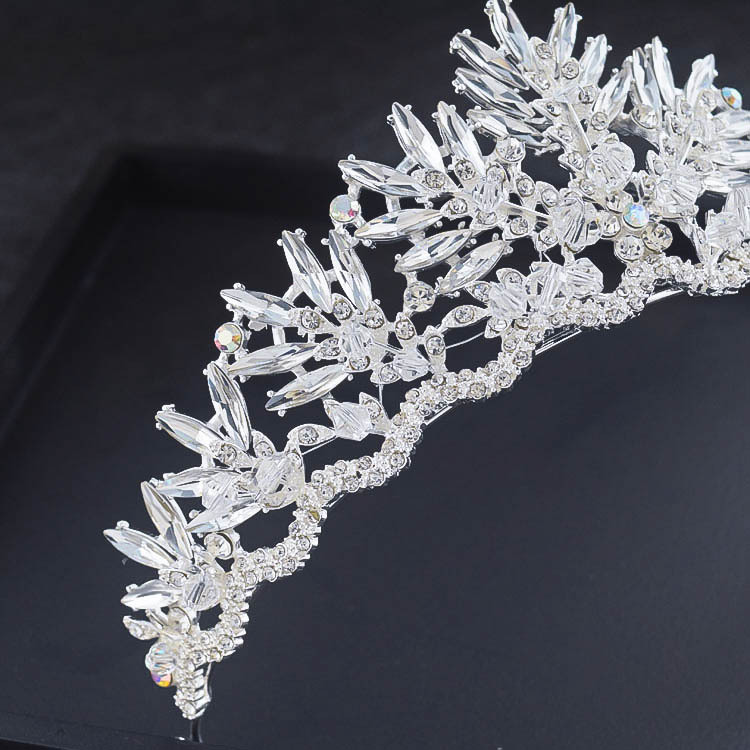 Baroque bridal crown rhinestone crystal bridal headwearpicture3