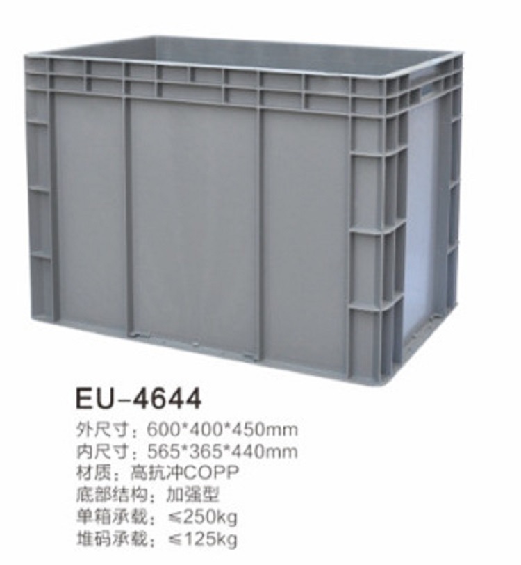 厂家热销 优质加厚防磕碰伤塑料周转箱 太仓昆山上海EU4644物流箱