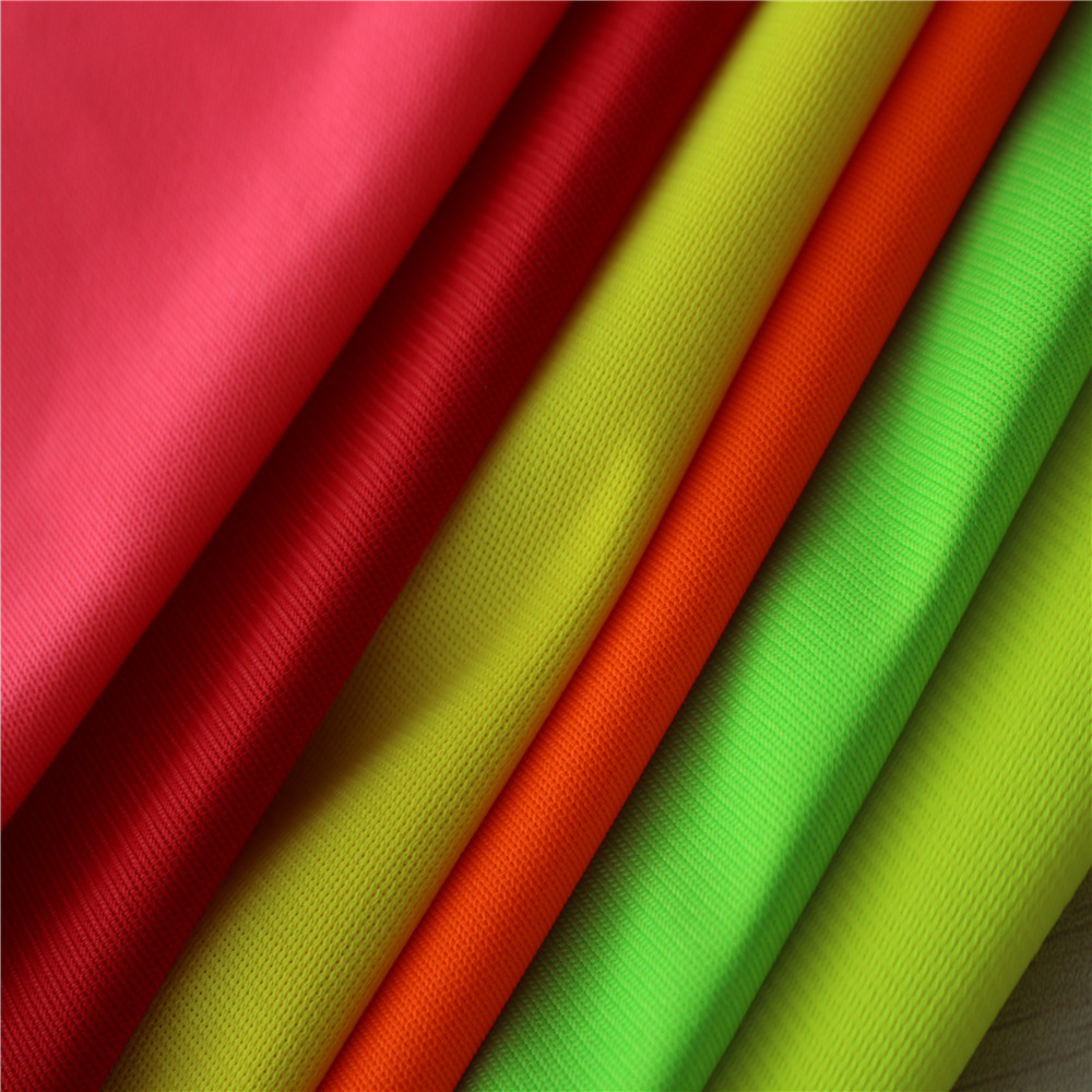 荧光衣反光服面料经编荧光布120g 荧光背心