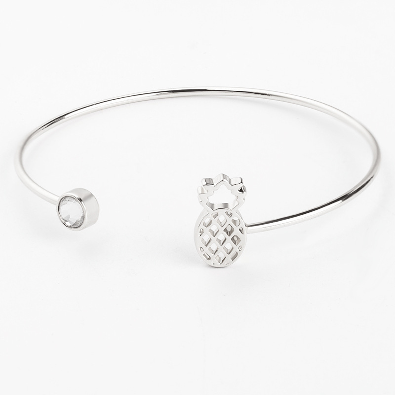 Vente Chaude En Europe Et En Amérique Populaire Bracelet Simple Fruits Ananas Creux Bracelet Personnalité Femelle Diamant Bracelet En Gros display picture 8