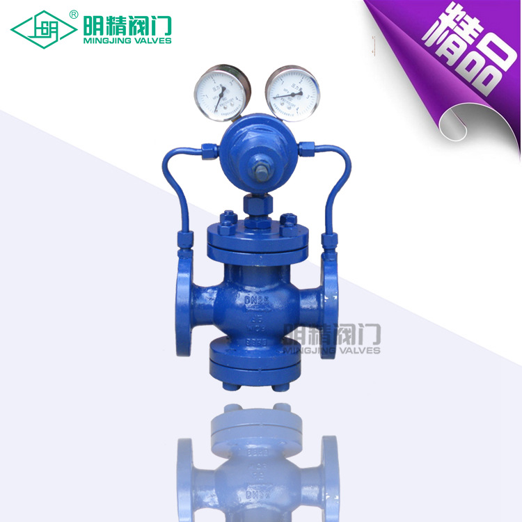 手动双座蒸汽减压阀 先导活塞式气体减压阀