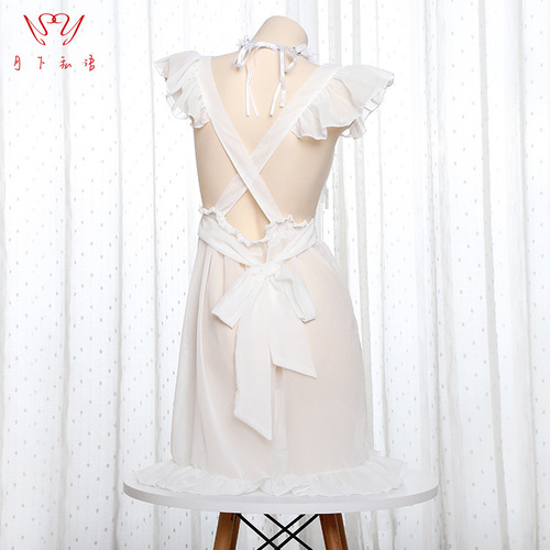 Moonlight Whisper Sexy Lingerie Cosplay Lace Love Hollow Sexy Maid Outfit Maid Uniform Suit