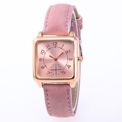 English-style trendy unisex square strap watch, fashionable and minimalist digital face quartz student watch for women