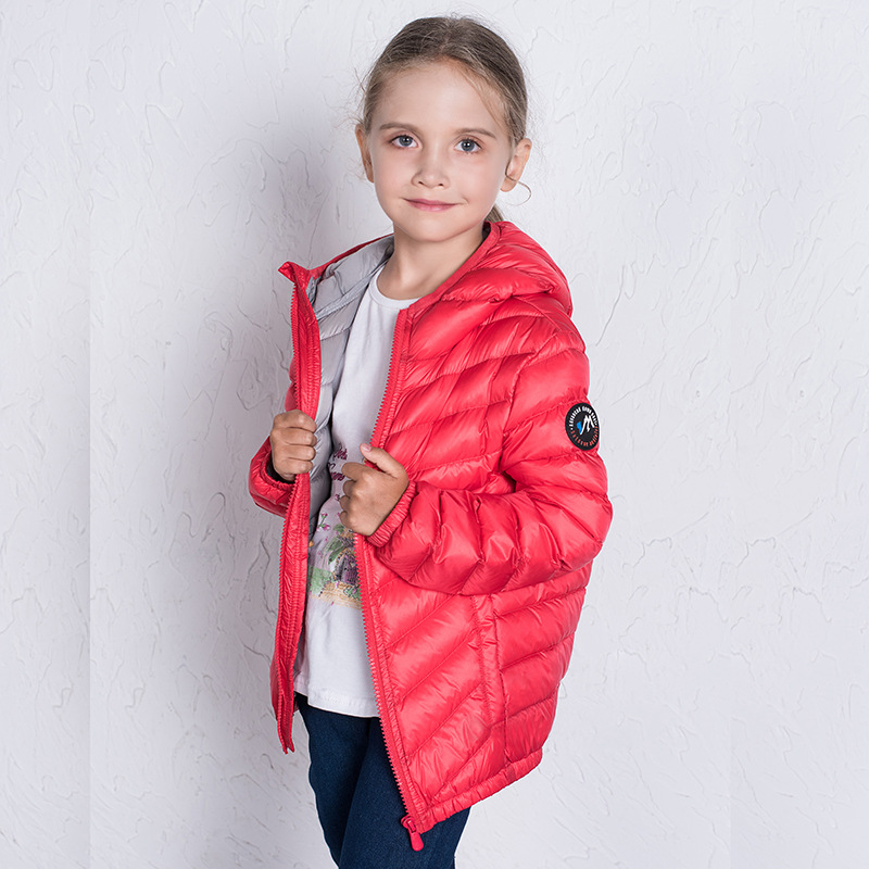 兒童輕薄羽絨服短款男童女童寶寶小孩嬰兒中大童輕便外套秋冬新款