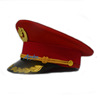 红色物业保安大盖帽 大沿帽大盖帽 秋冬帽子红色大盖帽夏季大盖帽